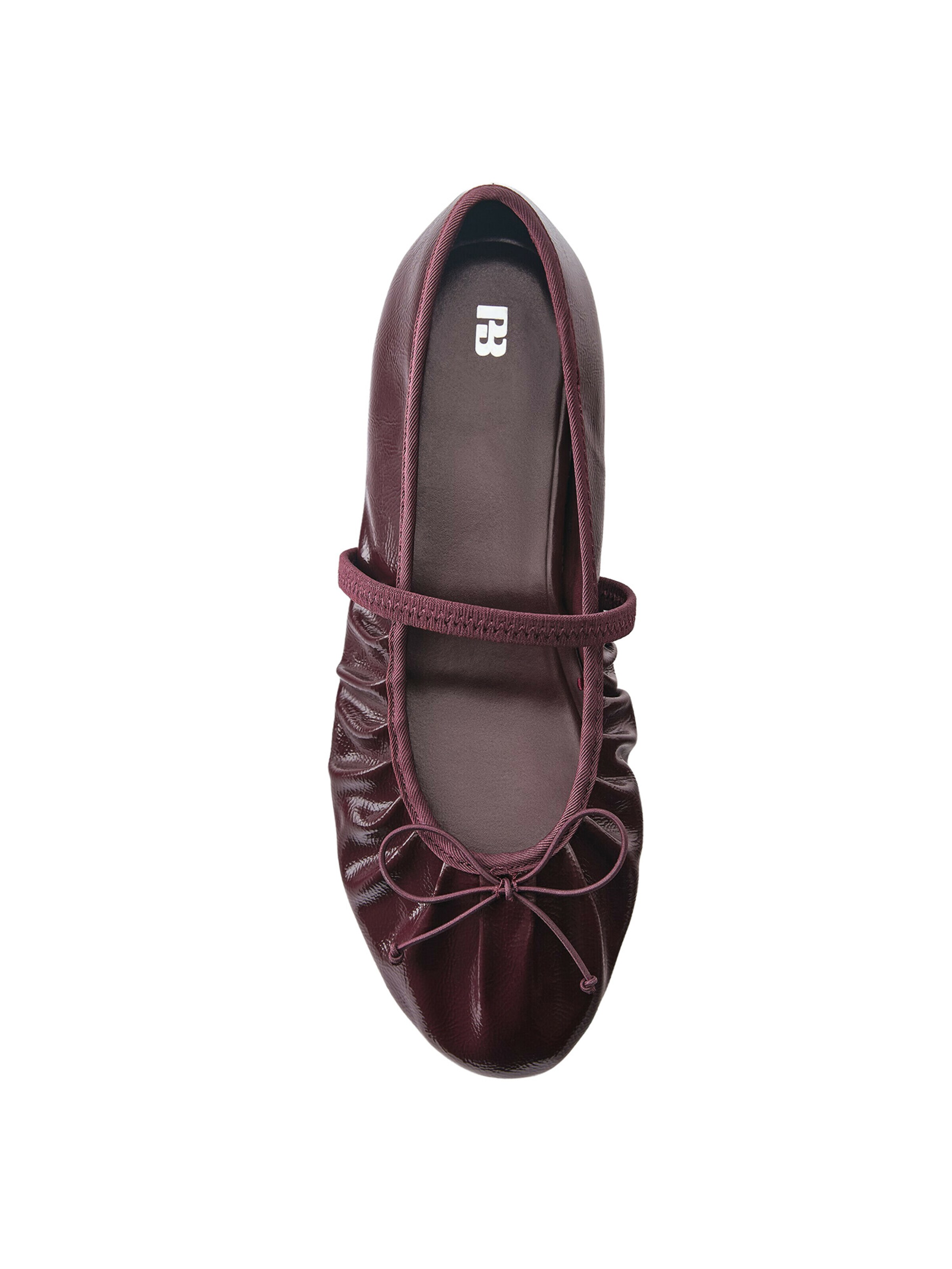 Pull&Bear Balerinka z rzemykiem w kolorze czerwony
