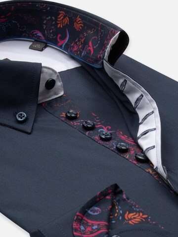 Slim fit Camicia 'Donatello Iconic Poplin Stretch Man Shirt Red' di 7Camicie in blu