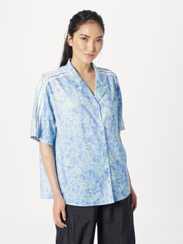 ADIDAS ORIGINALS Blouse 'Island Club Resort' in Blue: front