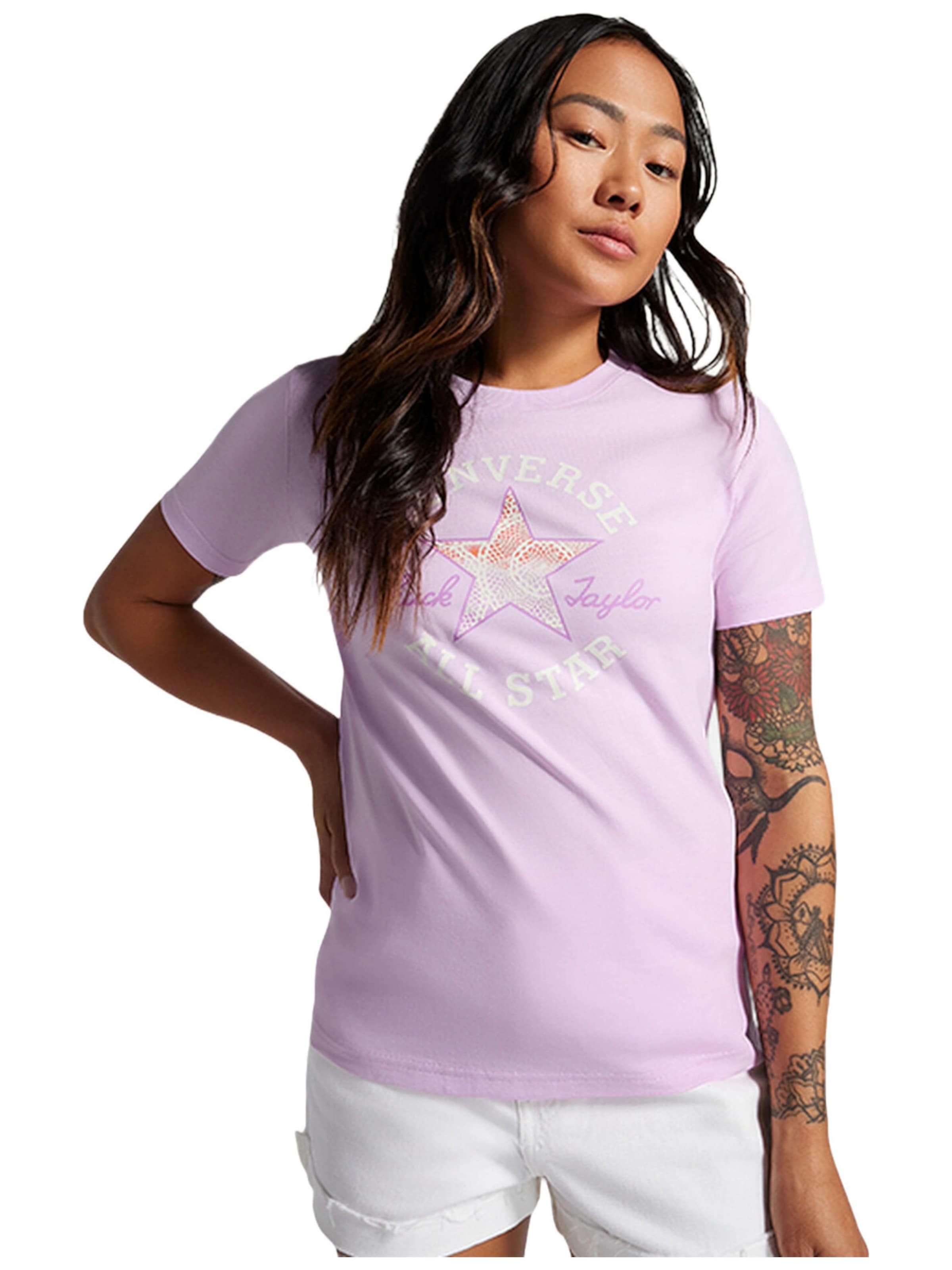 CONVERSE - Camiseta 'Converse Chuck Taylor Patch T-Shirt' en lila: frente