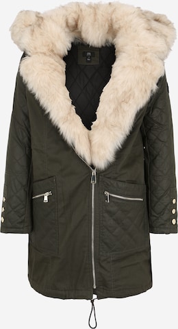 River Island Petite Talveparka, värv roheline: eest vaates