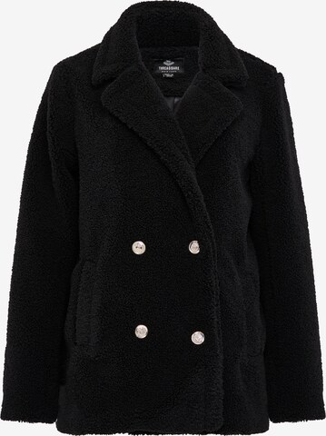 Threadbare Between-Seasons Coat 'Kermie' in Black: front