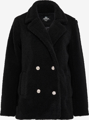 Threadbare Between-Seasons Coat 'Kermie' in Black: front