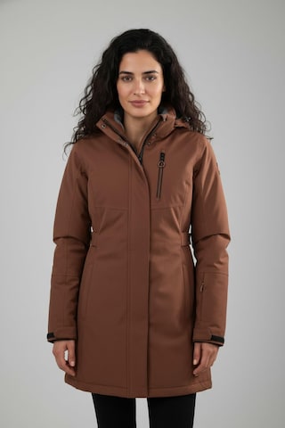 KILLTEC Between-Seasons Parka in Brown: front