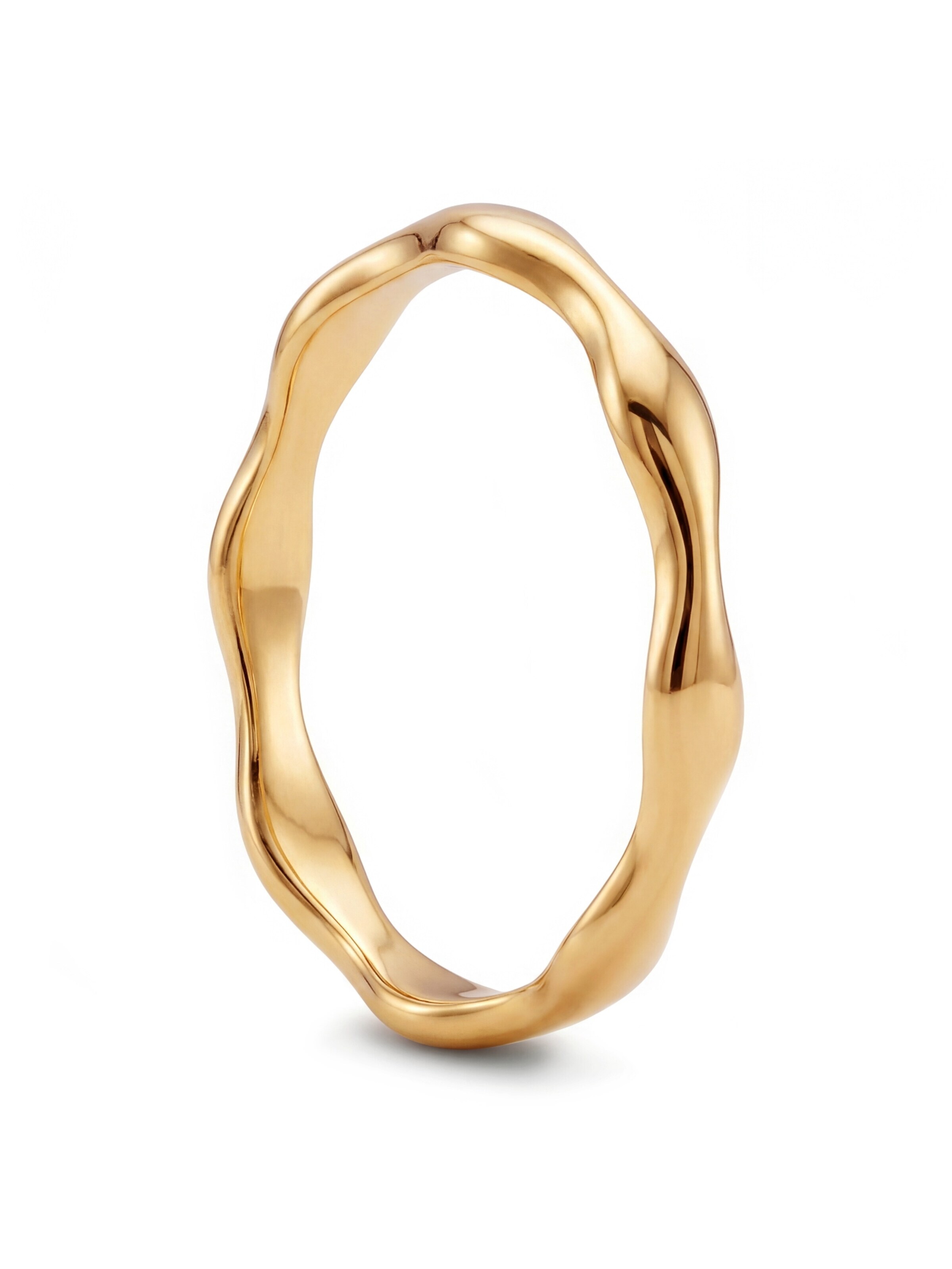 Sidegren Ring 'Molten' in Gold: front