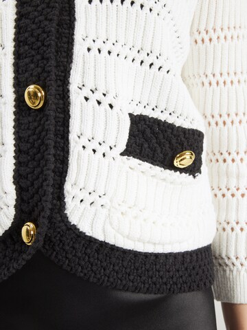 Derhy Плетена жилетка 'PIA GILET MAILLE' в бяло