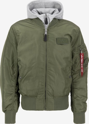 Veste mi-saison ALPHA INDUSTRIES en vert : devant