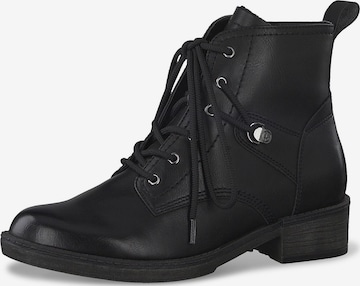 TAMARIS Lace-up bootie in Black: front