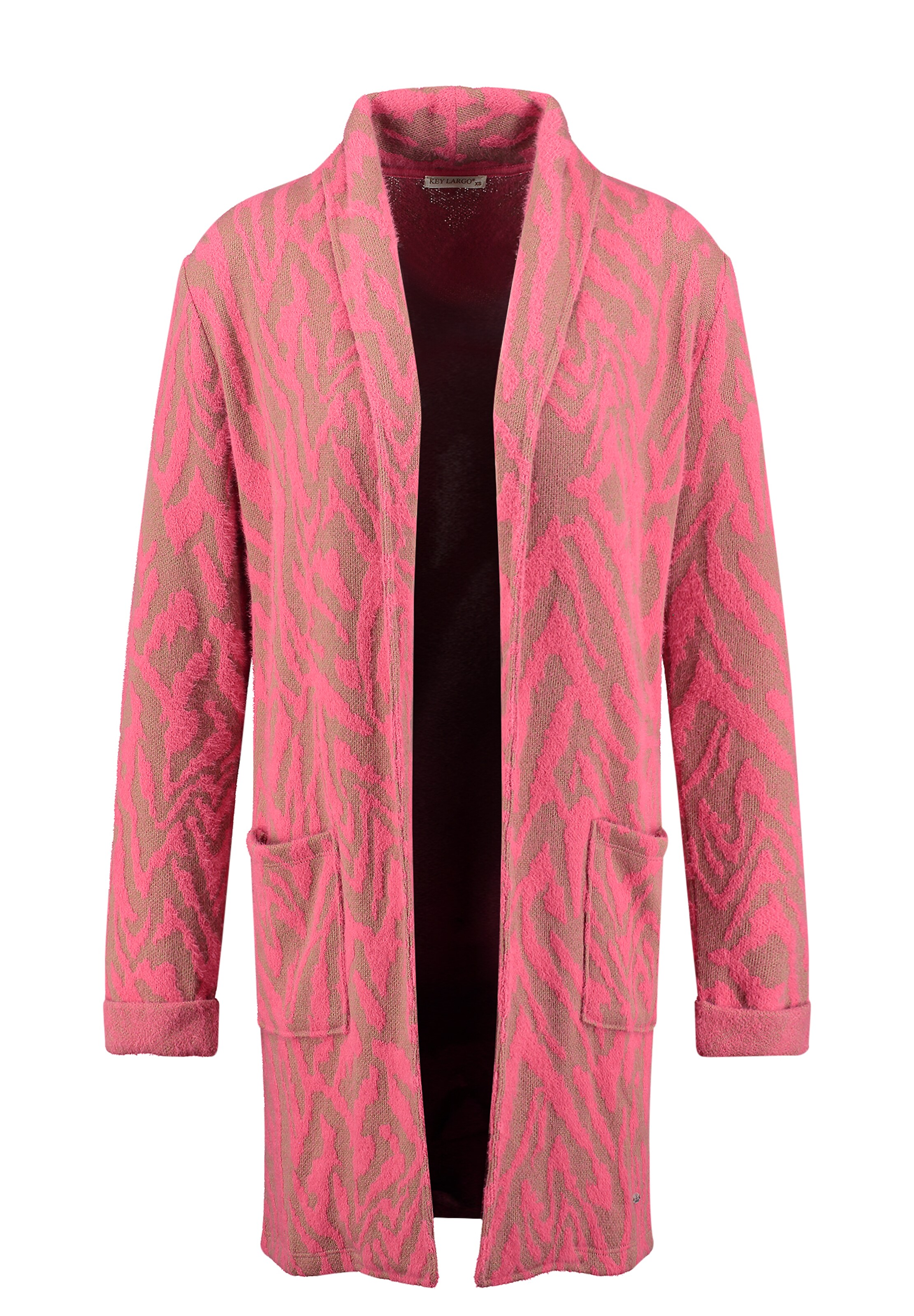 Key Largo Lang cardigan 'Infinity' i pink: forside