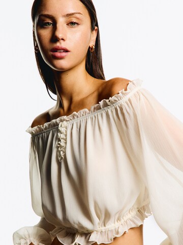 Bershka Bluza | bež barva