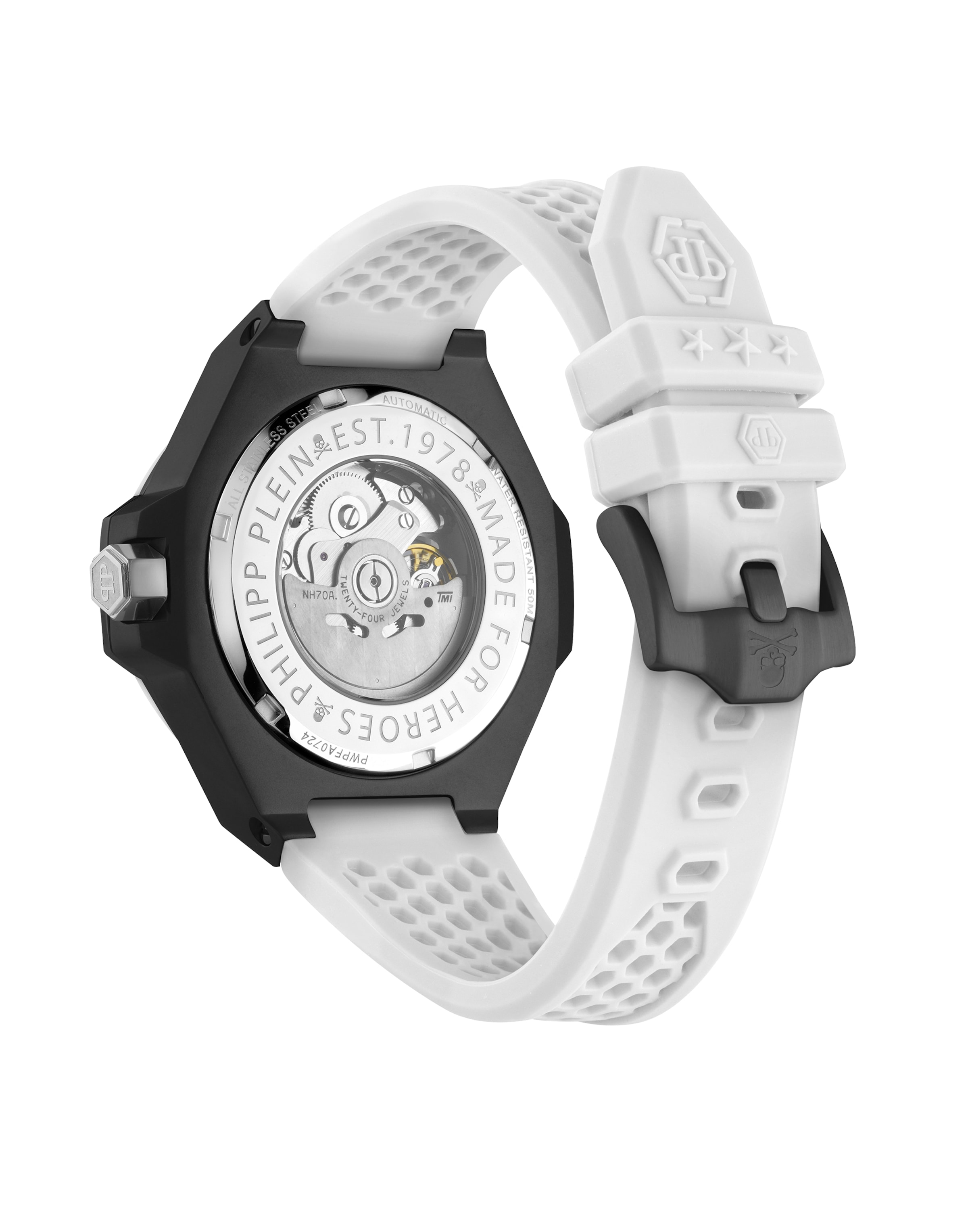 Philipp Plein - Reloj analógico 'Skeleton Royal' en blanco