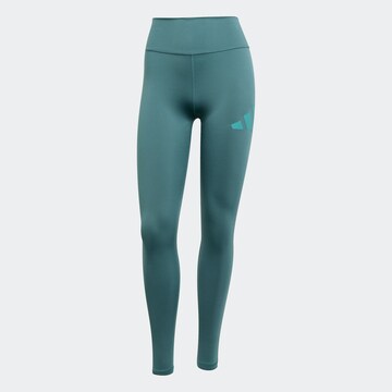 ADIDAS PERFORMANCE Skinny Workout Pants 'Essentials' in Green