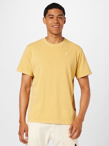G-Star RAW Μπλουζάκι σε κίτρινο: μπροστά
