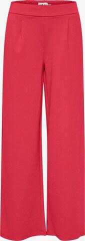 ICHI Wide leg Chino Pants in Pink: front