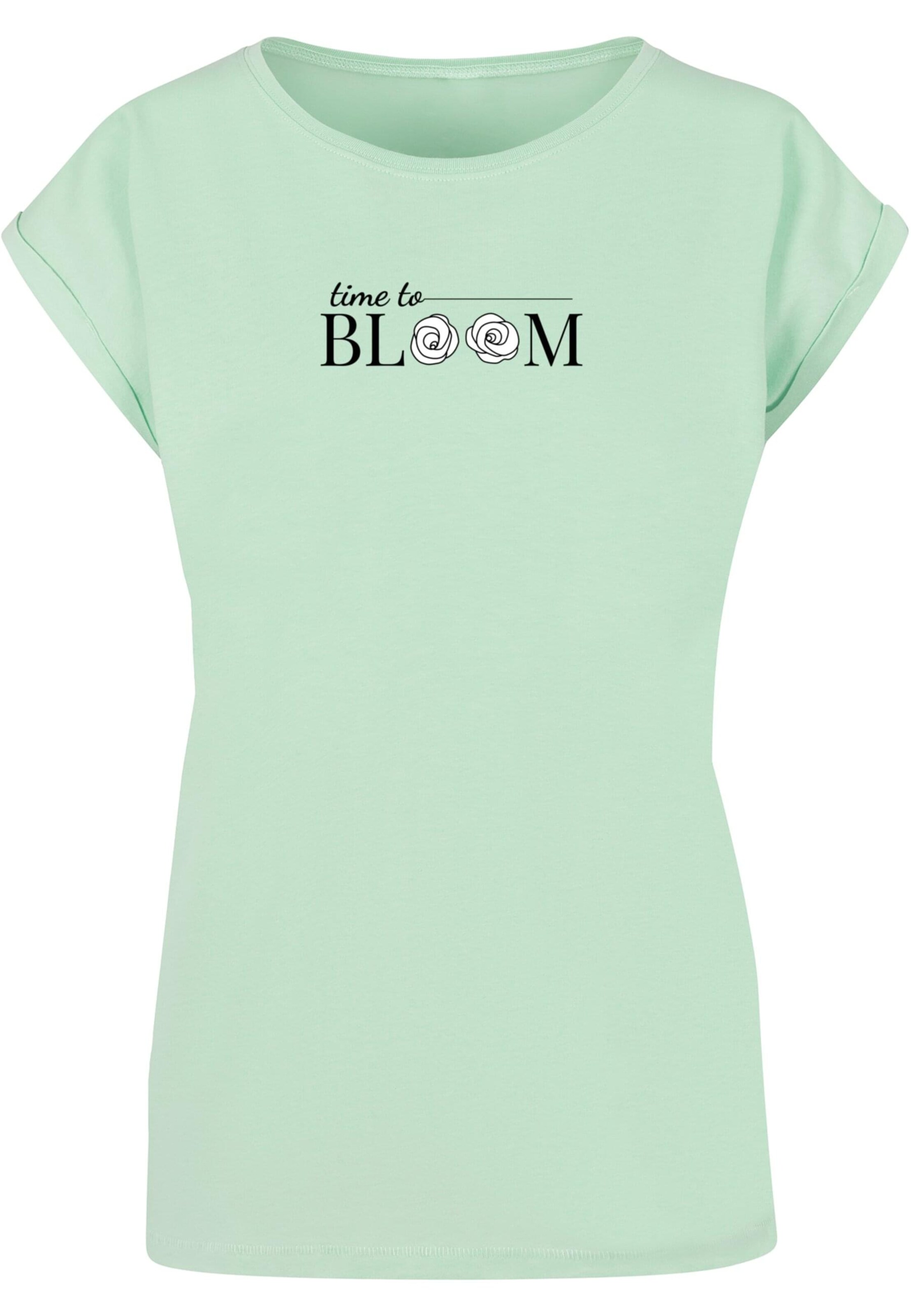Merchcode Shirt 'Time To Bloom ' in Grün: Vorderseite