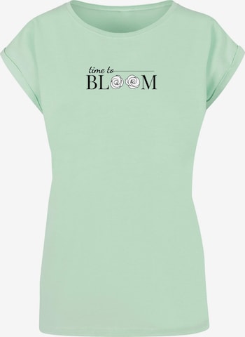 Merchcode Shirt 'Time To Bloom ' in Green: front