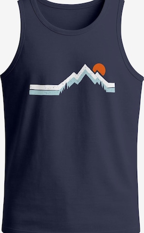 Neverless Shirt 'Mountain Sun' in Blau: Vorderseite