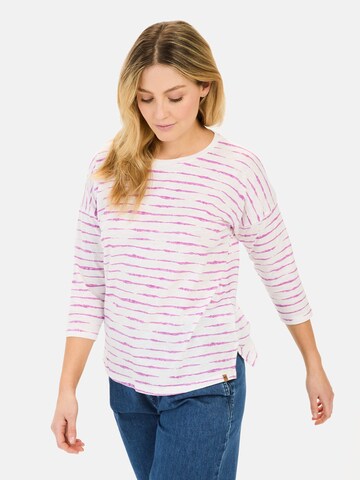 CAMEL ACTIVE Langarmshirt aus reiner Baumwolle in Lila: Vorderseite