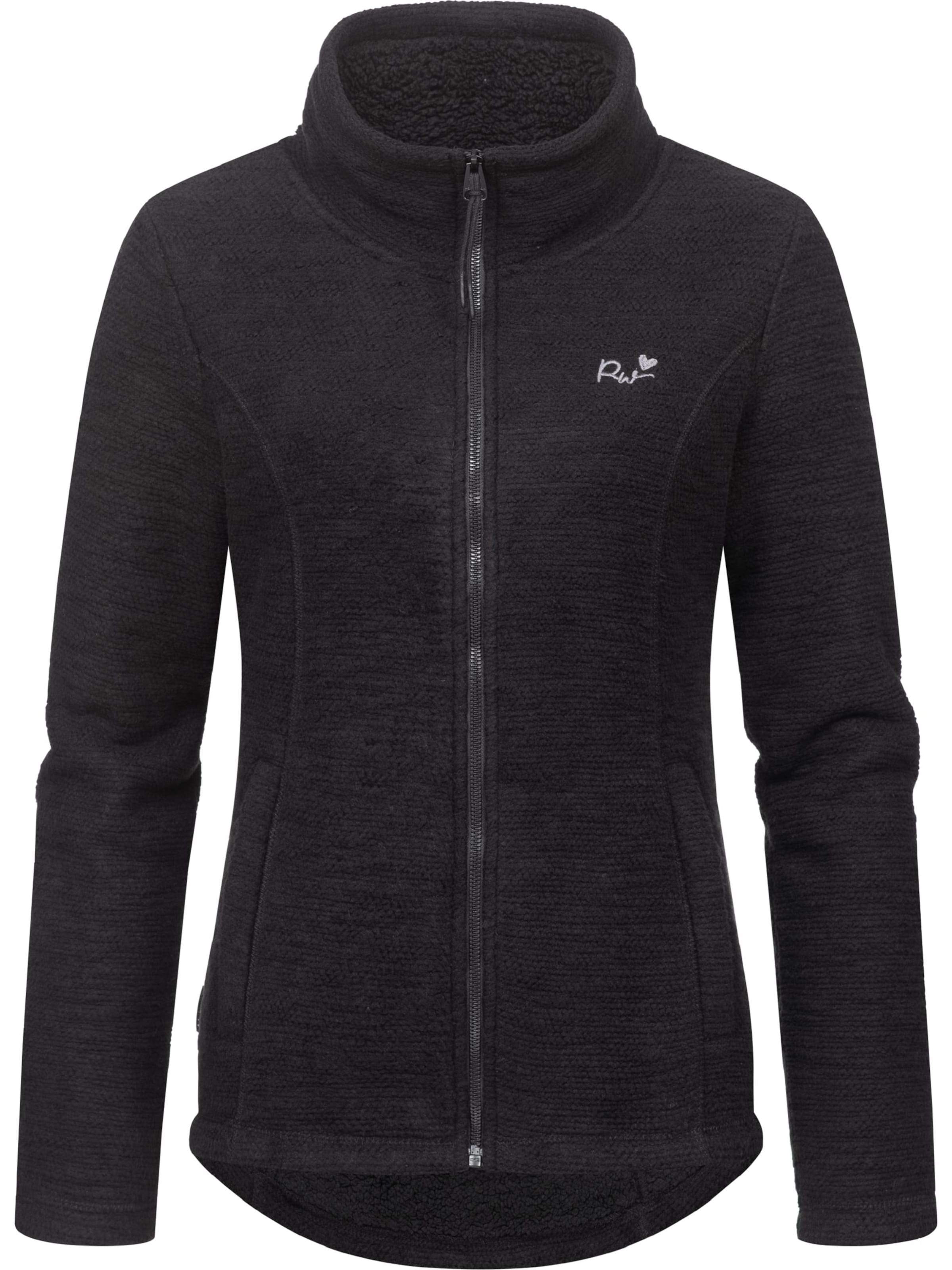 Ragwear Knit Cardigan in Black: front