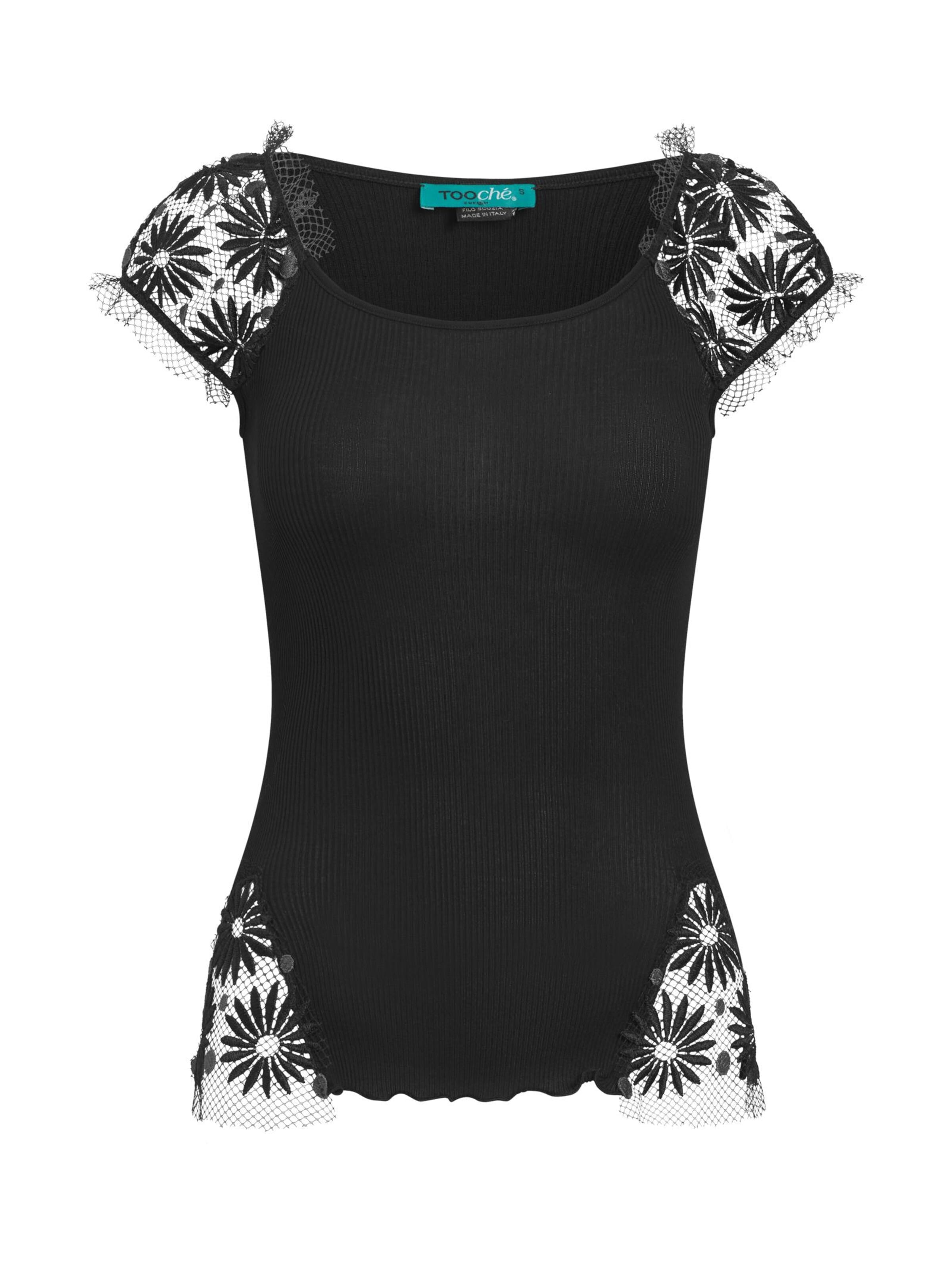 TOOche Top 'Melania' in Black: front