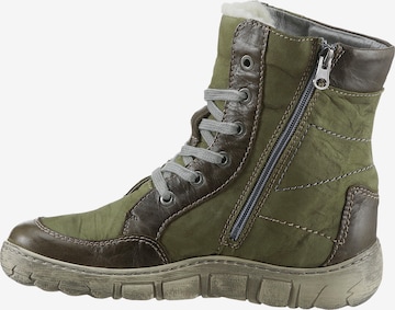 KACPER Lace-Up Boots in Green: front