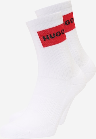 Chaussettes HUGO Red en blanc : devant