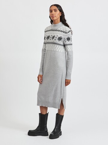 VILA Knitted dress 'Ril' in Grey