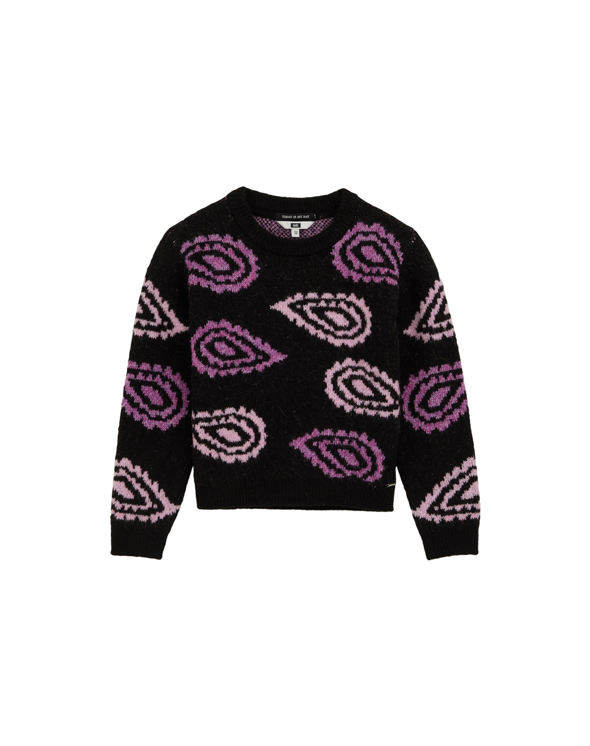 WE Fashion Sweater in Black: front