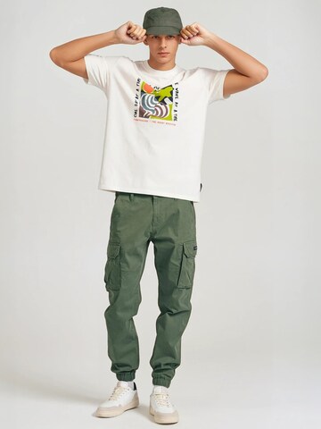 T-Shirt Funky Buddha en beige : devant
