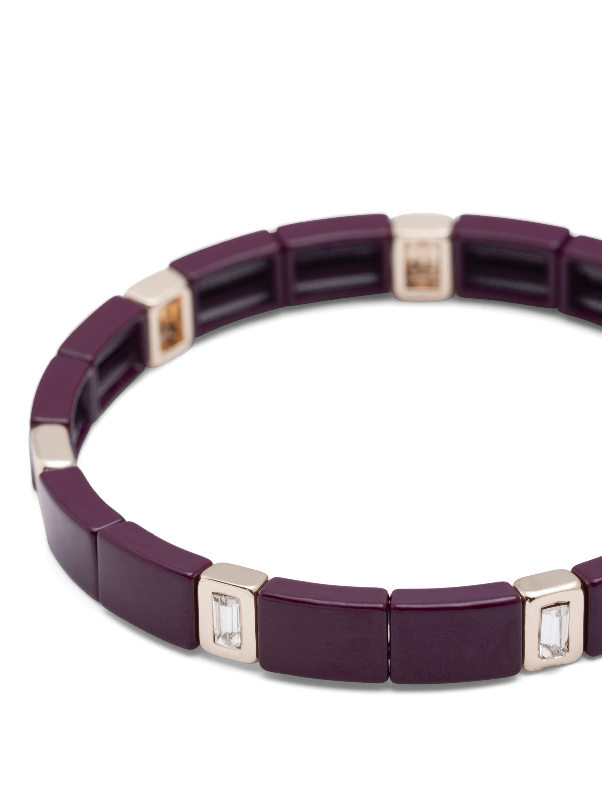 A&C Oslo – Nordic Design Jewellery Armband 'Enamel Tiles Crystal Line' in Bruin