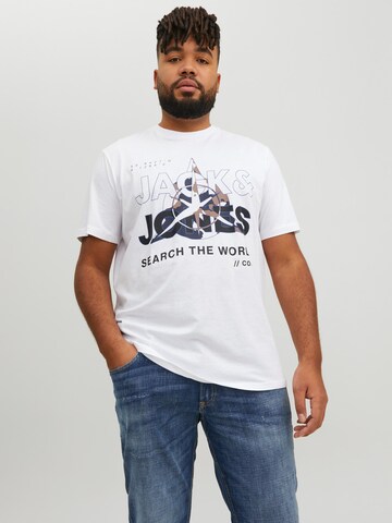 Jack & Jones Plus Shirt in Wit: voorkant