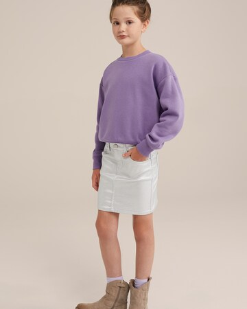 WE Fashion Sukně – stříbrná