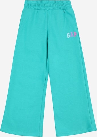Wide Leg Pantalon GAP en vert : devant