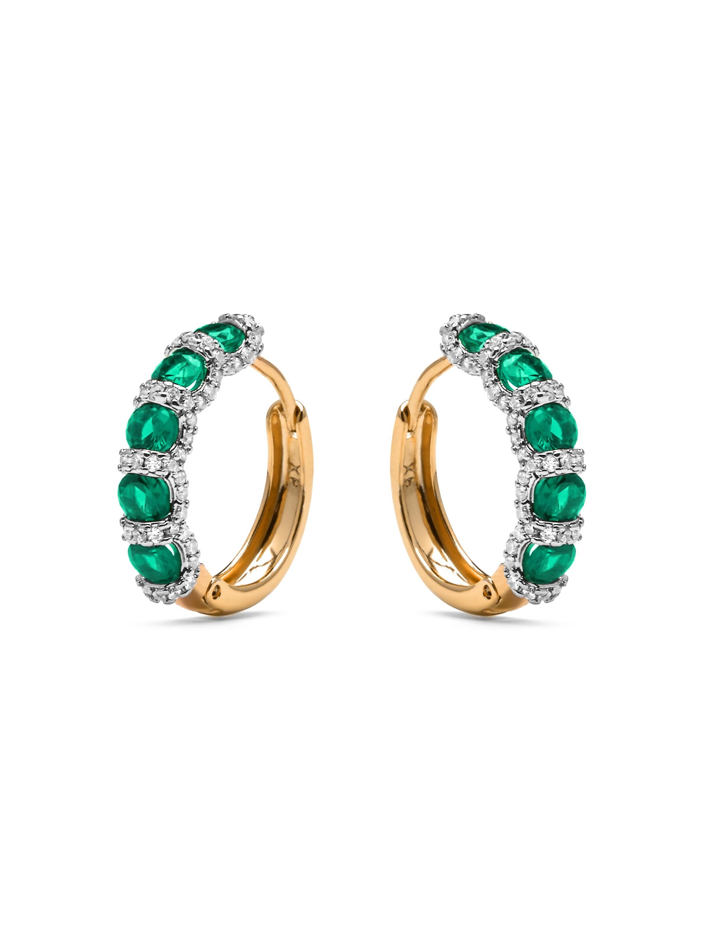 Boucles d'oreilles 'Yrat' Luxenter en vert