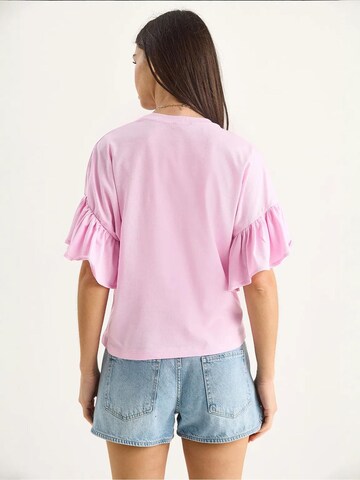 T-shirt Bianco Lucci en rose
