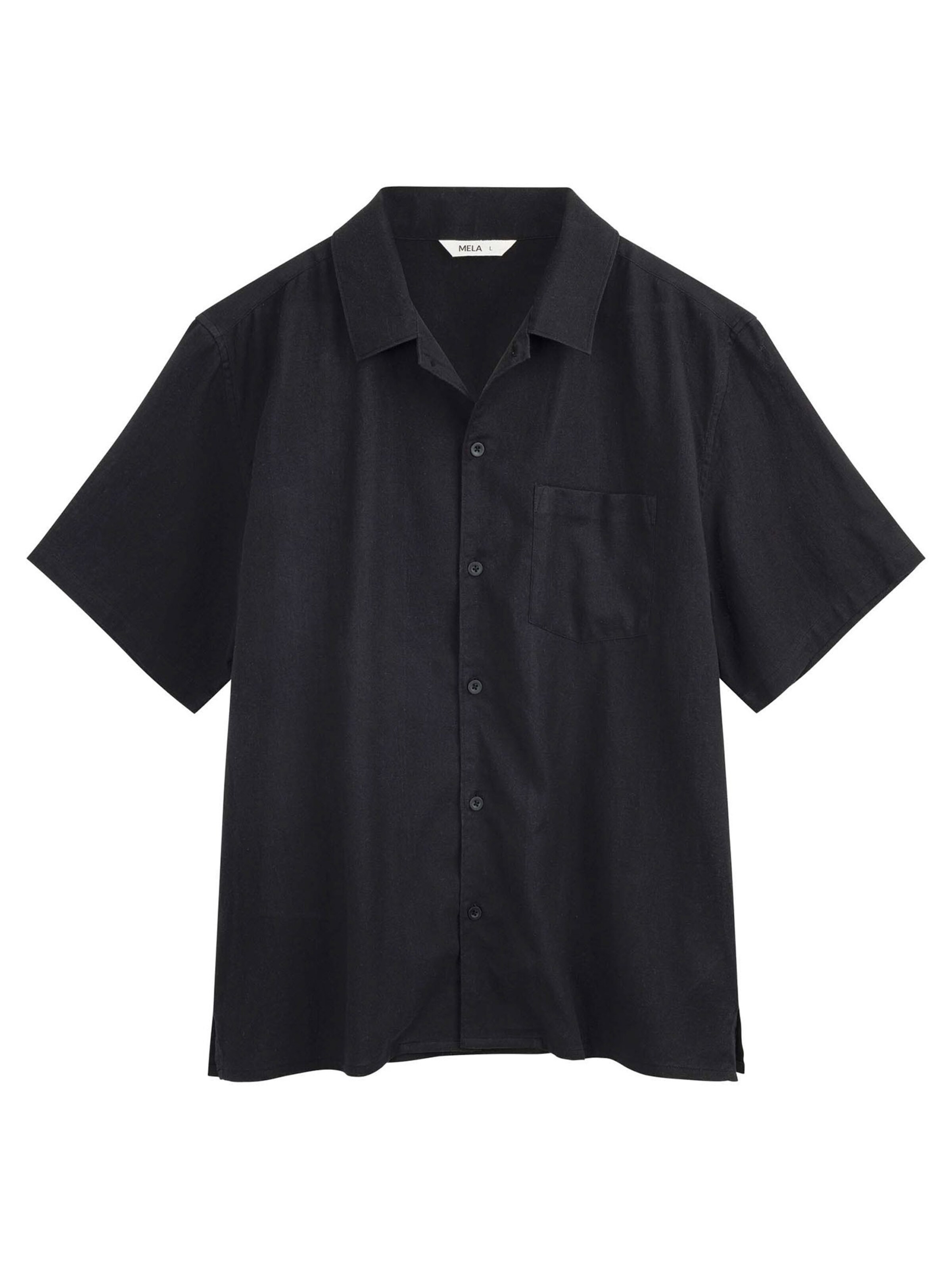 MELA - Ajuste regular Camisa 'Vivek' en negro: frente