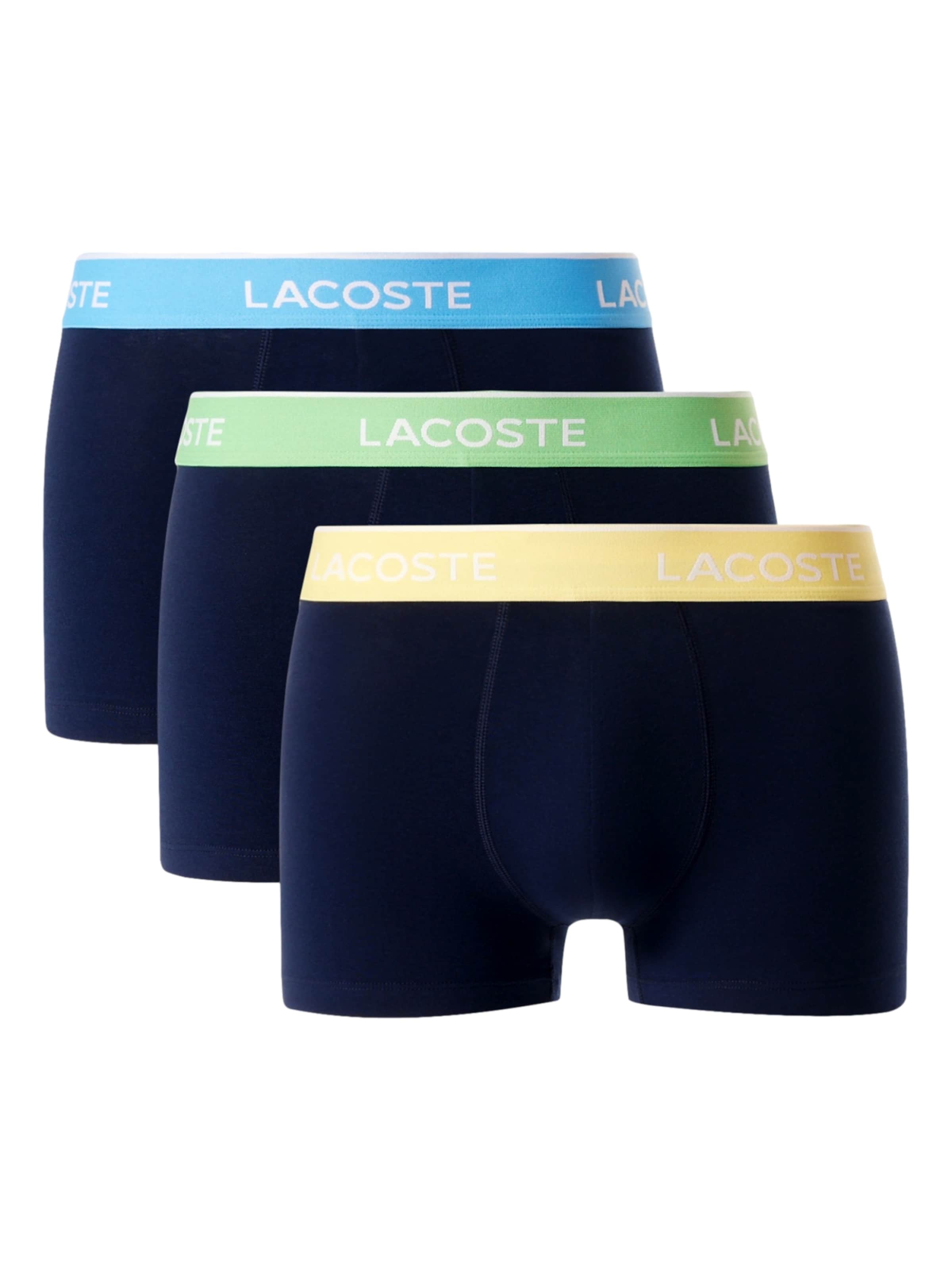 Boxers LACOSTE en bleu : devant