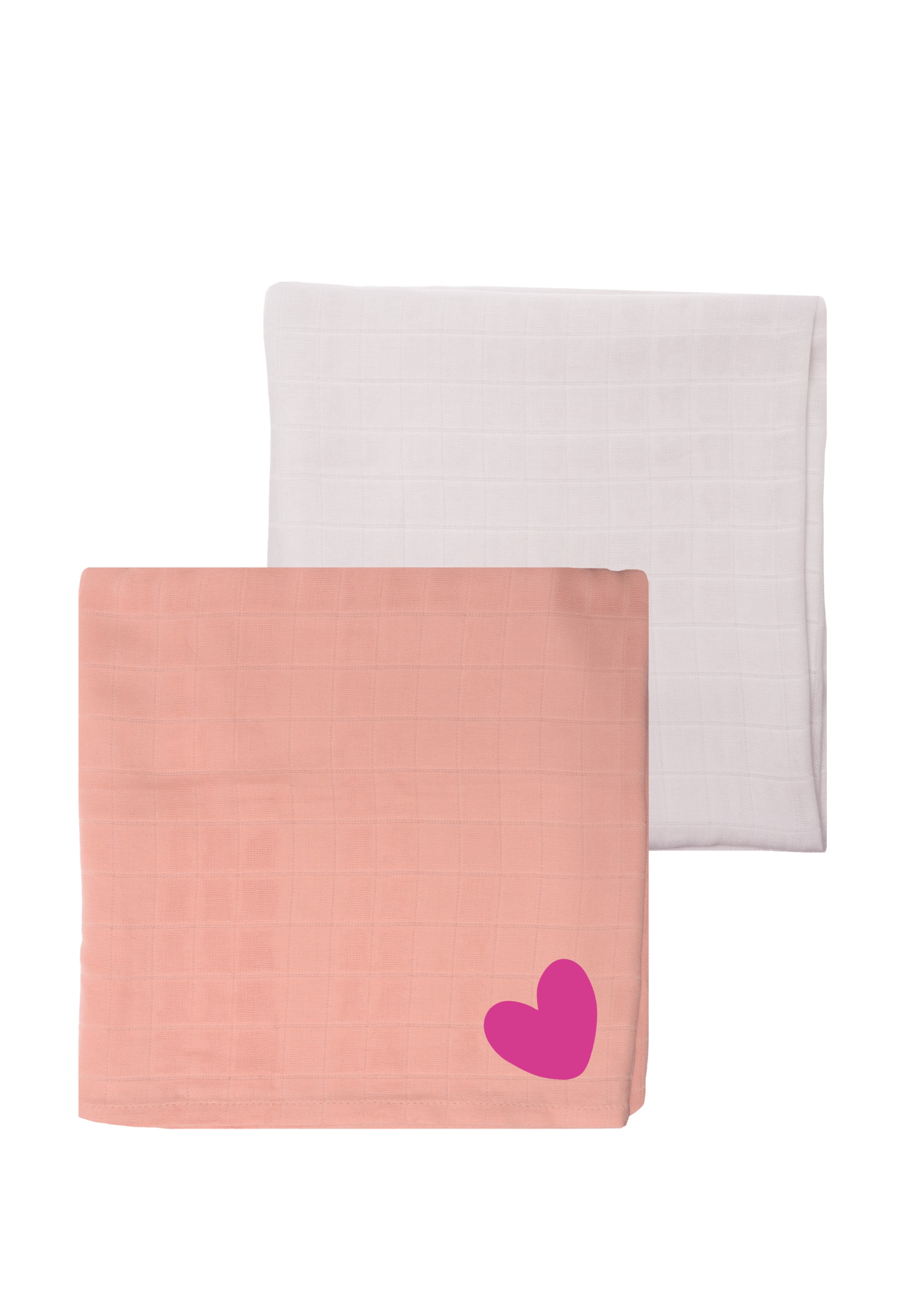 LILIPUT Mullwindel 'Herz' in Grau: Vorderseite