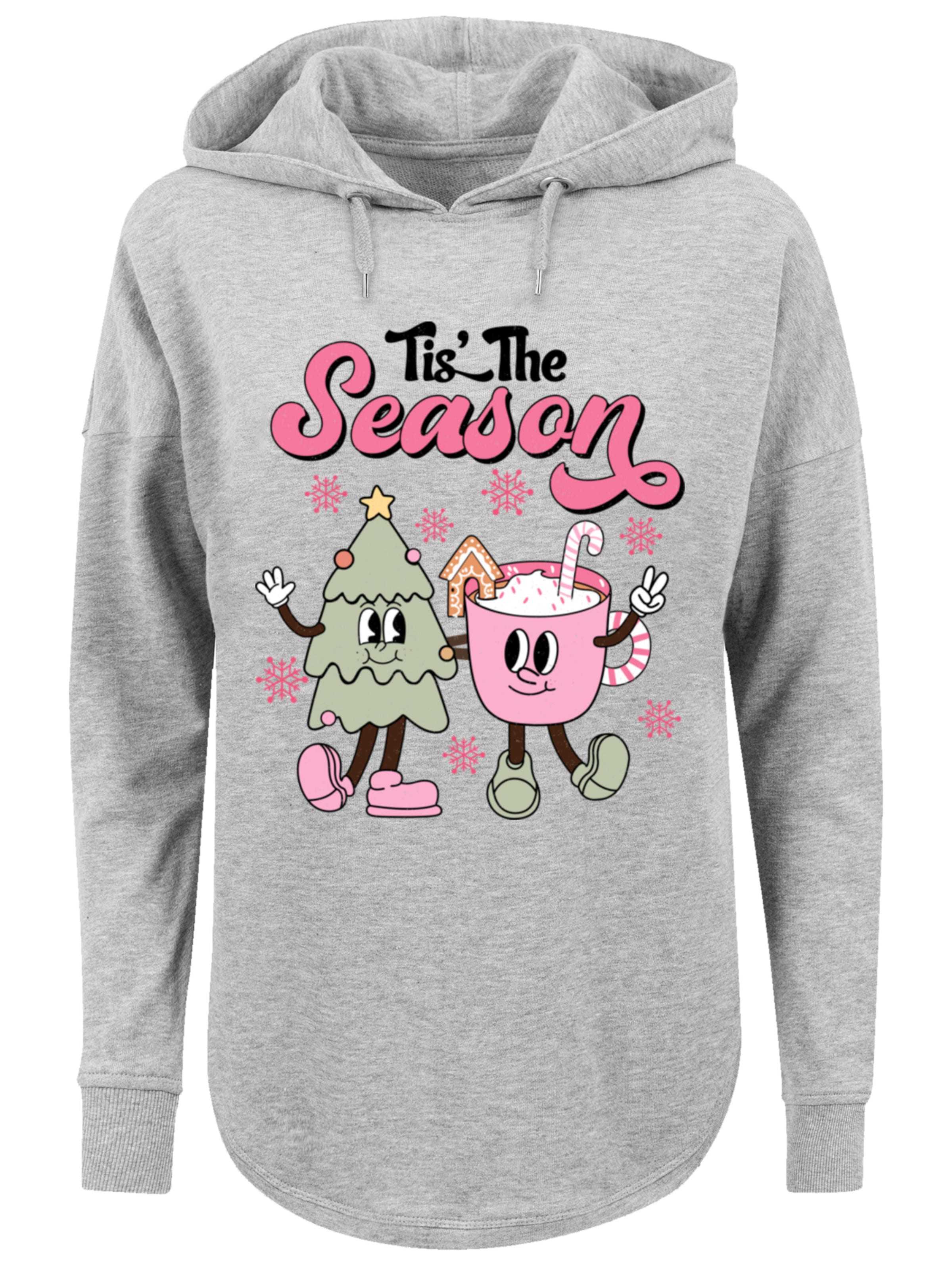 F4NT4STIC Sweatshirt 'Tis The Season Christmas Tree Cocoa' in Grau: Vorderseite