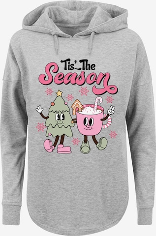 Sweat-shirt 'Tis The Season Christmas Tree Cocoa' F4NT4STIC en gris : devant