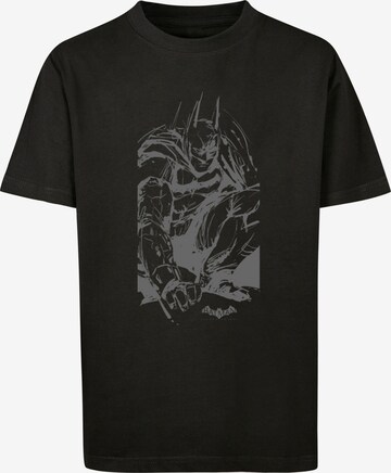 F4NT4STIC Shirt 'DC Comics Batman Arkham Knight Sketch' in Zwart: voorkant