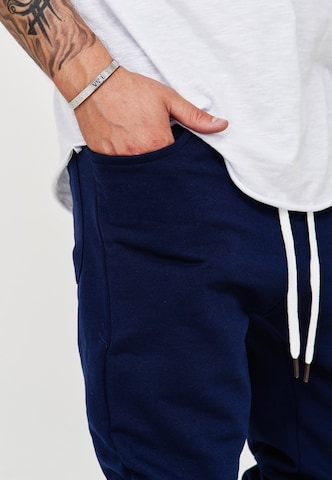 behype Slimfit Sweathose 'JOGGERY' in Blau