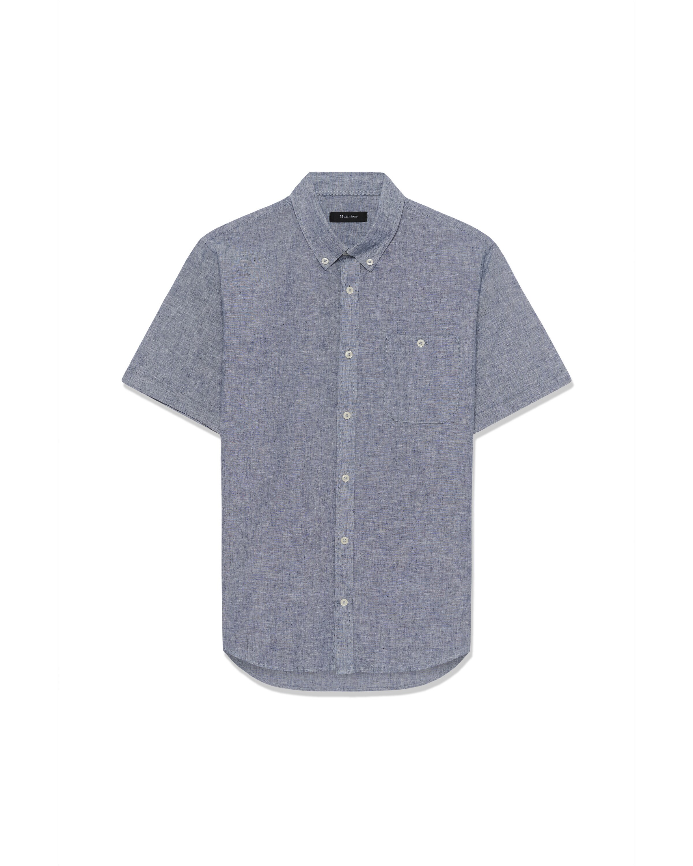 Coupe regular Chemise 'Trostol' Matinique en bleu : devant