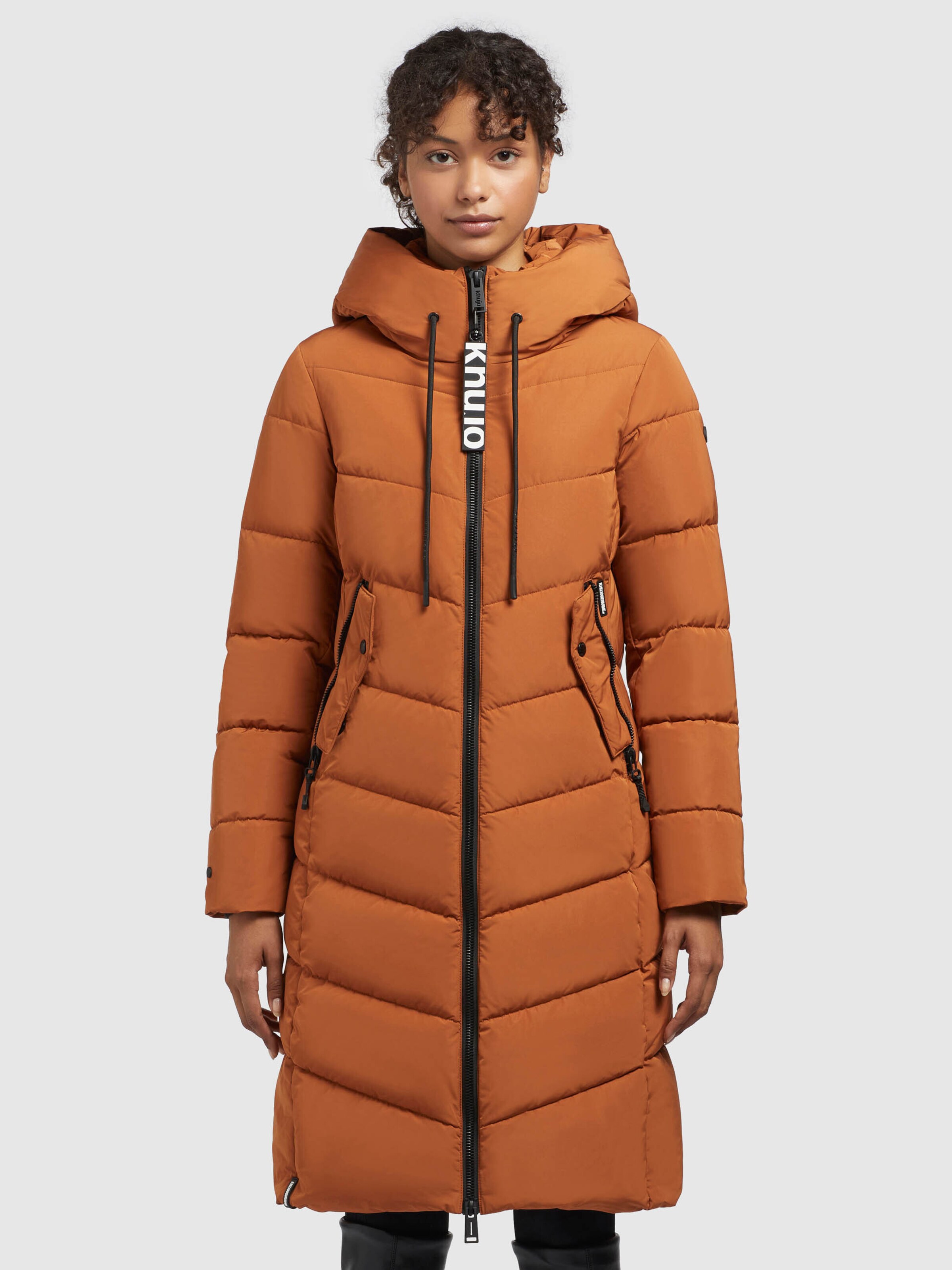 Orange winter coat cheap
