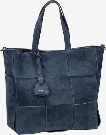 ABRO Shopper 'Chessboard Suede' in Blue: front