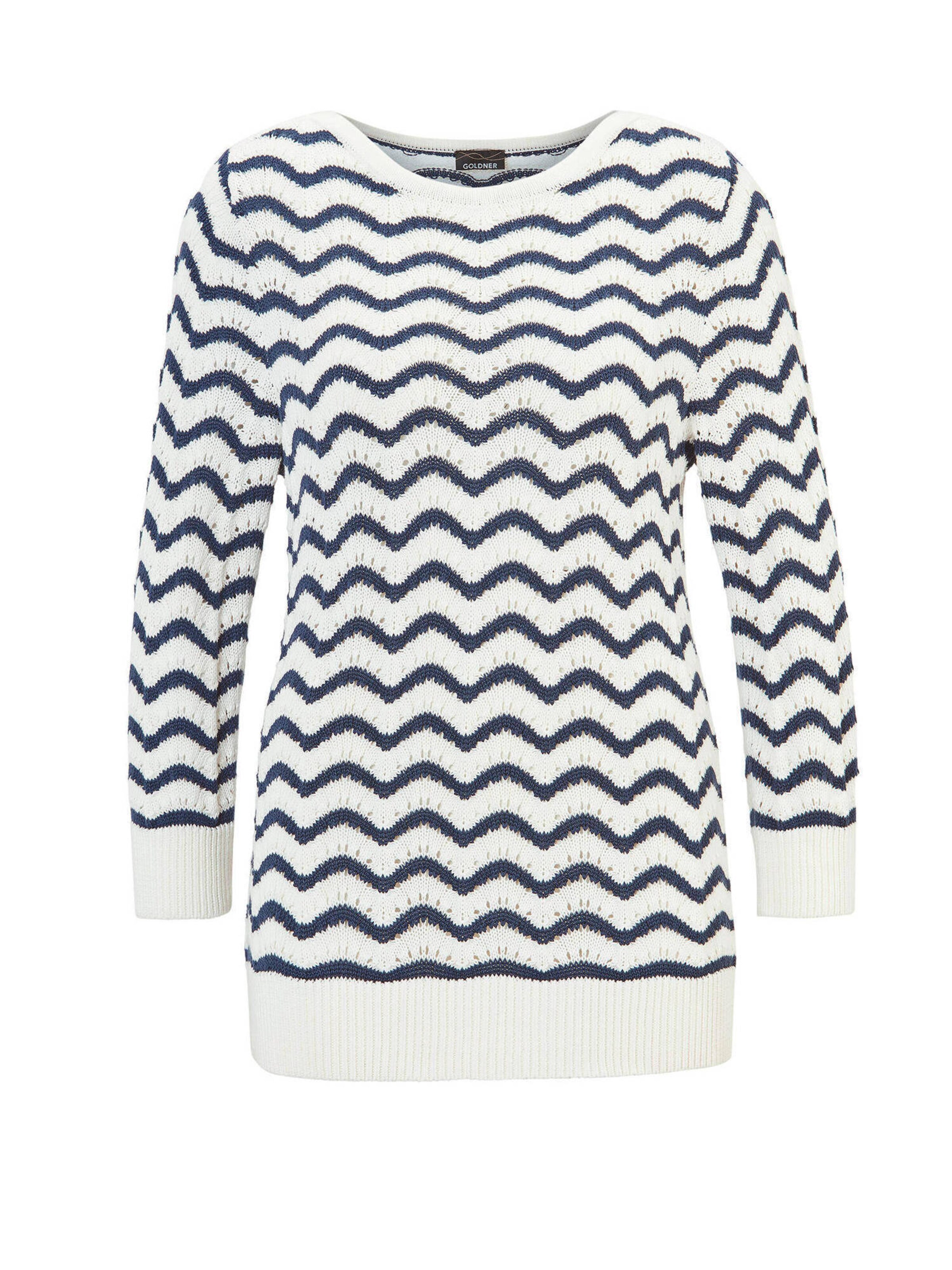 Goldner Pullover in Weiß: Vorderseite