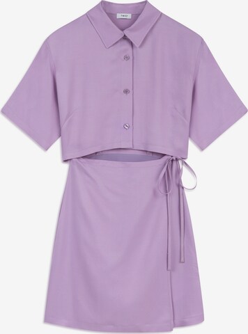 Twist Dress in Purple: front