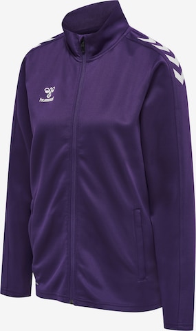 Hummel Athletic Zip-Up Hoodie 'Core' in Purple