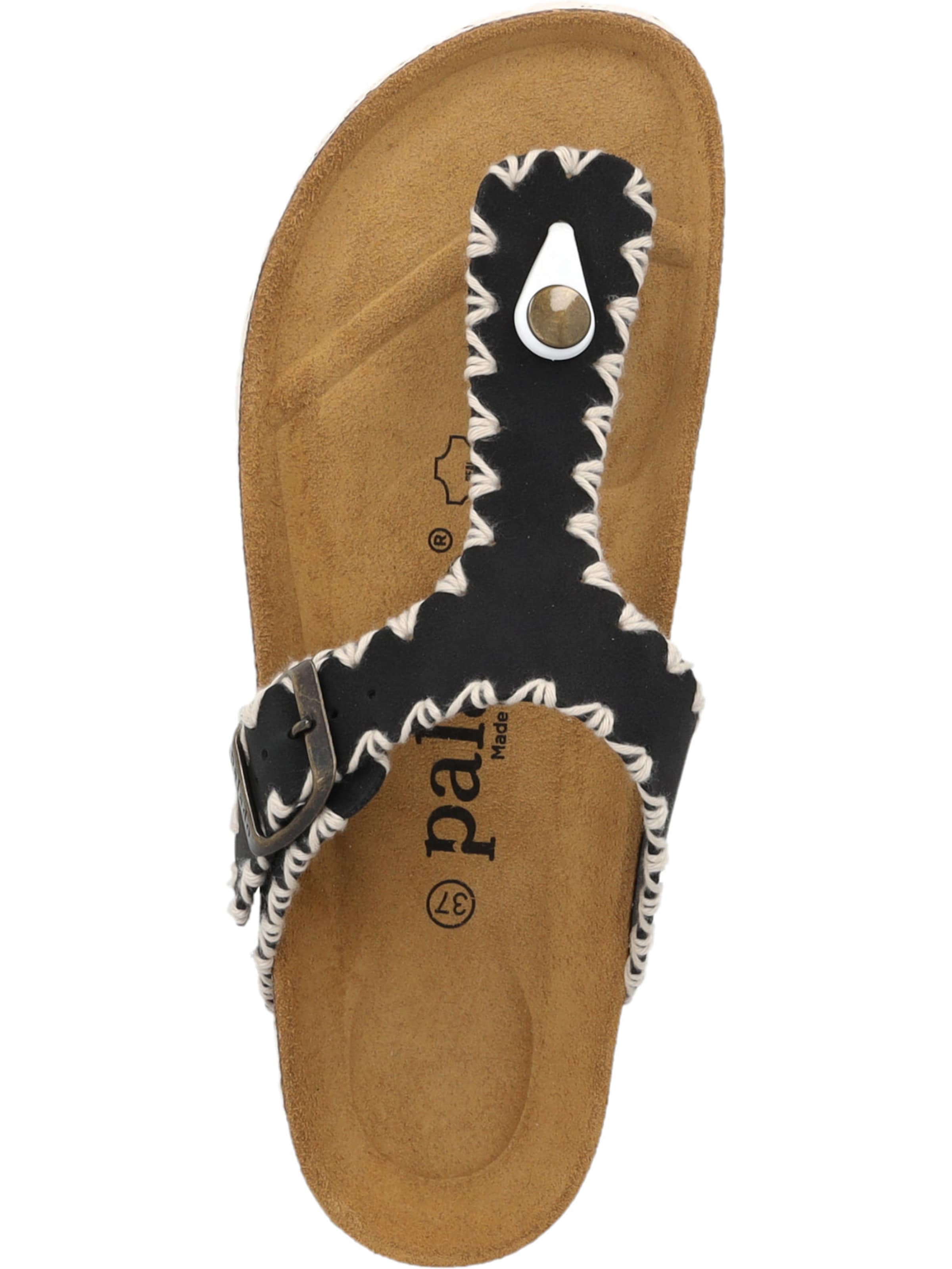 Palado T-bar sandals 'Palado Kos Stitch' in Black