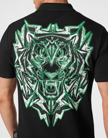 Plein Sport Poloshirt 'Thunder Tiger' in Schwarz